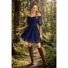 image:imageScarlet Darkness Women Renaissance Dress Mini Short Sleeve Fairy CostumeNavy