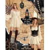 image:imageScarlet Darkness Womens Renaissance Off Shoulder Long Sleeve Mini DressIvory White