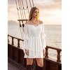 image:imageScarlet Darkness Womens Renaissance Off Shoulder Long Sleeve Mini DressWhite