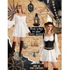 image:imageScarlet Darkness Womens Renaissance Off Shoulder Long Sleeve Mini DressWhite