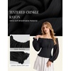 image:imageScarlet Darkness Womens Renaissance Peasant Blouse Lace Off Shoulder TopsBlack