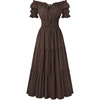 image:imageScarlet Darkness Off Shoulder Puff Sleeve Renaissance Cottage Pirate DressDark Brown