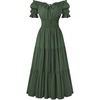 image:imageScarlet Darkness Off Shoulder Puff Sleeve Renaissance Cottage Pirate DressOlive