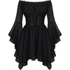 image:imageScarlet Darkness Renaissance Costume Women Chiffon Corset Pirate Mini DressBlack