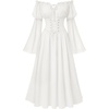 image:imageScarlet Darkness Renaissance Costume Women Off Shoulder Long Sleeve DressWhite