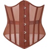 image:imageScarlet Darkness Women Corset Belt Renaissance Underbust Mesh Wide CorsetCoffee
