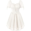 image:imageScarlet Darkness Women Renaissance Dress Mini Short Sleeve Fairy CostumeIvory White