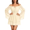 image:imageScarlet Darkness Womens Renaissance Off Shoulder Long Sleeve Mini DressIvory White