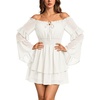 image:imageScarlet Darkness Womens Renaissance Off Shoulder Long Sleeve Mini DressWhite