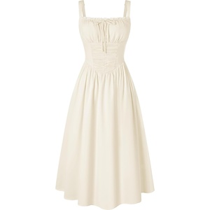 image:imageScarlet Darkness Women Corset Midi Dress Homecoming Cocktail Party SundressCream