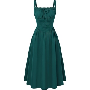 image:imageScarlet Darkness Women Corset Midi Dress Homecoming Cocktail Party SundressEmerald Green