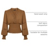 image:imageScarlet Darkness Renaissance Shirt Women Long Sleeve V Neck Peasant TopsAutumnal
