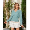 image:imageScarlet Darkness Renaissance Shirt Women Long Sleeve V Neck Peasant TopsBaby Blue