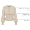 image:imageScarlet Darkness Renaissance Shirt Women Long Sleeve V Neck Peasant TopsBeige