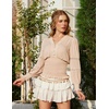 image:imageScarlet Darkness Renaissance Shirt Women Long Sleeve V Neck Peasant TopsBeige