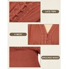 image:imageScarlet Darkness Renaissance Shirt Women Long Sleeve V Neck Peasant TopsBurnt Orange