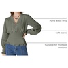 image:imageScarlet Darkness Renaissance Shirt Women Long Sleeve V Neck Peasant TopsMoss Grey