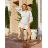 image:imageScarlet Darkness Renaissance Shirt Women Long Sleeve V Neck Peasant TopsWhite