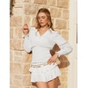 image:imageScarlet Darkness Renaissance Shirt Women Long Sleeve V Neck Peasant TopsWhite