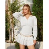 image:imageScarlet Darkness Renaissance Shirt Women Long Sleeve V Neck Peasant TopsWhite