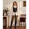 image:imageScarlet Darkness Women Corset Top Renaissance Pirate Costume Boned BustierBlack