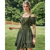 image:imageScarlet Darkness Women Corset Top Renaissance Pirate Costume Boned BustierBlackgreen