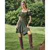 image:imageScarlet Darkness Women Corset Top Renaissance Pirate Costume Boned BustierBlackgreen