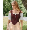 image:imageScarlet Darkness Women Corset Top Renaissance Pirate Costume Boned BustierBlackred
