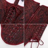 image:imageScarlet Darkness Women Corset Top Renaissance Pirate Costume Boned BustierBlackred