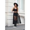 image:imageScarlet Darkness Womens Lace Sheer Long Maxi Skirt A Line Gothic SkirtBlack