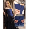 image:imageScarlet Darkness Womens Strapless Tube Corset Bustier LaceUp Crop TopsDark Blue