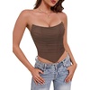 image:imageScarlet Darkness Corset Tops for Women Going Out Bustier TopsCoffee