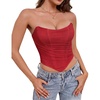 image:imageScarlet Darkness Corset Tops for Women Going Out Bustier TopsRed