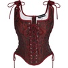image:imageScarlet Darkness Women Corset Top Renaissance Pirate Costume Boned BustierBlackred