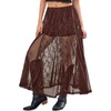 image:imageScarlet Darkness Womens Lace Sheer Long Maxi Skirt A Line Gothic SkirtFriar Brown