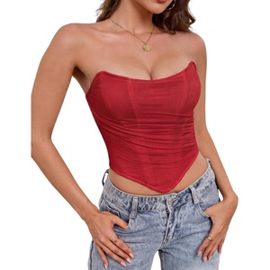 image:imageScarlet Darkness Corset Tops for Women Going Out Bustier TopsRed