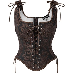 image:imageScarlet Darkness Women Corset Top Renaissance Pirate Costume Boned BustierBlackcoffee