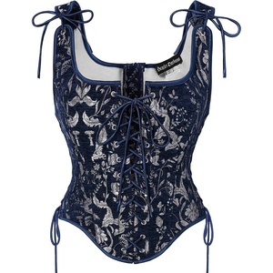 image:imageScarlet Darkness Women Corset Top Renaissance Pirate Costume Boned BustierBlue Print
