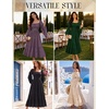 image:imageScarlet Darkness Renaissance Costume Women Bell Sleeve Medieval Dress MaxiCream