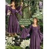 image:imageScarlet Darkness Renaissance Costume Women Bell Sleeve Medieval Dress MaxiViolet