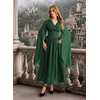 image:imageScarlet Darkness Renaissance Costume Women Maxi Witch Fairy Corset DressGreen
