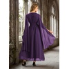 image:imageScarlet Darkness Renaissance Costume Women Maxi Witch Fairy Corset DressPurple