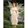 image:imageScarlet Darkness Renaissance Costume Women Medieval Bell Sleeve Maxi DressApricot