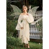image:imageScarlet Darkness Renaissance Costume Women Medieval Bell Sleeve Maxi DressApricot