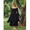image:imageScarlet Darkness Renaissance Costume Women Medieval Bell Sleeve Maxi DressBlack