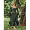 image:imageScarlet Darkness Renaissance Costume Women Medieval Bell Sleeve Maxi DressOlive Green