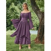 image:imageScarlet Darkness Renaissance Costume Women Medieval Bell Sleeve Maxi DressPurple