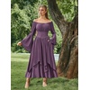 image:imageScarlet Darkness Renaissance Costume Women Medieval Bell Sleeve Maxi DressPurple