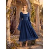 image:imageScarlet Darkness Renaissance Costume Women Medieval Witch Corset DressDark Blue