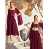 image:imageScarlet Darkness Renaissance Costume Women Medieval Witch Corset DressWine